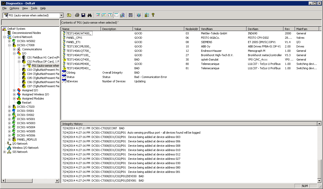 disconnected devices in show manager device Exchange 365 Emerson