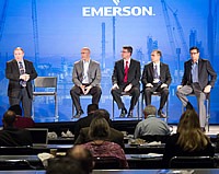 Speakers at new-technology press event